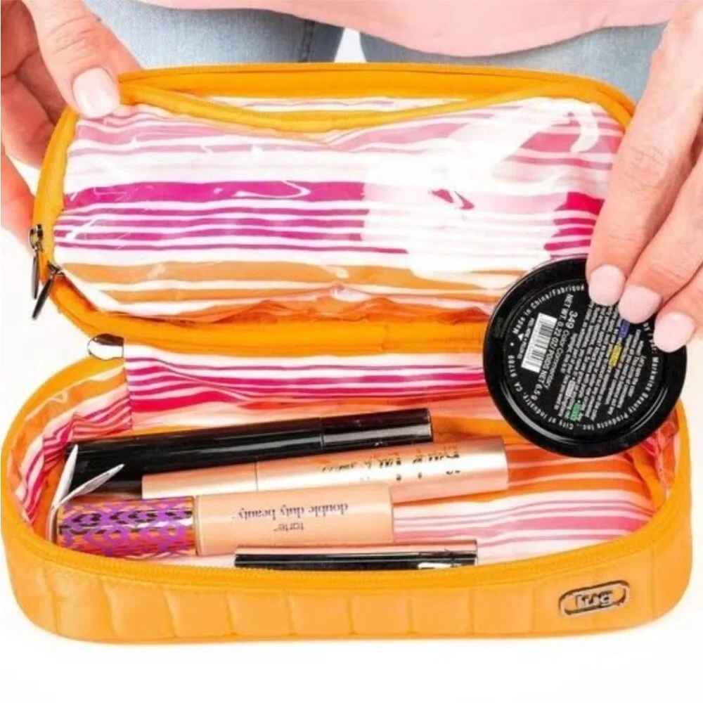 Lug Legacy Collection Double Decker Cosmetic Case Peach Sorbet